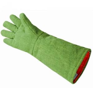 绿色斜纹布五指手套/500℃