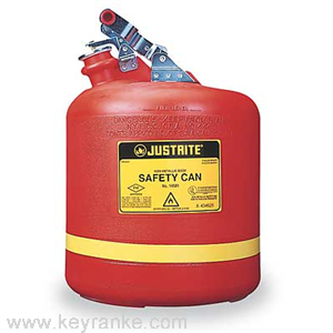 JUSTRITE 14261非金属聚乙烯安全罐2.5加仑