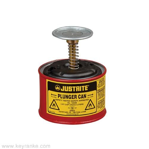 JUSTRITE 0.5升钢制活塞罐